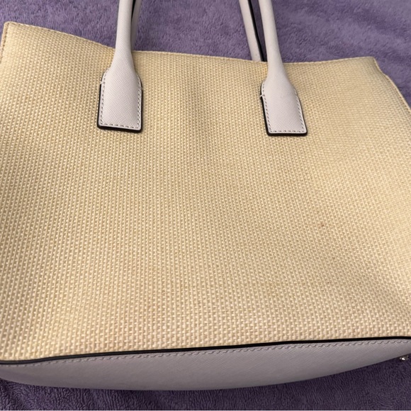 Kate Spade Straw & Leather Tote | Like New | Summer Resort Bag - Picture 3 of 6
